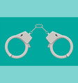 Modern metal handcuffs Modern metal handcuffs vector image