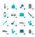 Stylized man accessories icons and objects Stylized man accessories icons and objects vector image