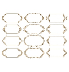Set of ornate frames vector image