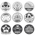 Amusement park circus and carnival vintage vector image