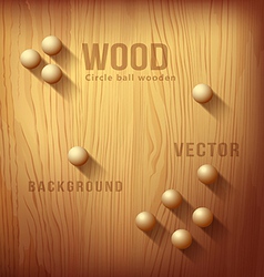Wood texture realistic and circle designs ball vector image