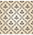 Seamless vintage wallpaper background floral beige vector image