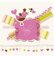 Cute baby arrival card vector image