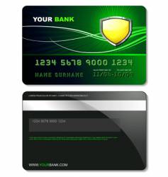 Credit card template vector image