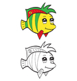 Cute fish vector image