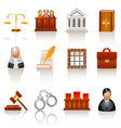 Law icons vector image