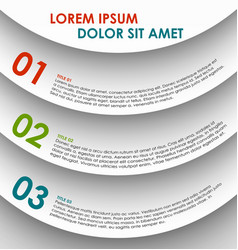 Infographics options banner numbered banner vector image