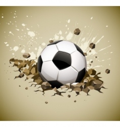 Grunge football soccer ball vector image