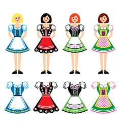 Dirndl - traditional dress worn in Germany Dirndl - traditional dress worn in Germany vector image