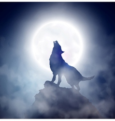 Howling wolf vector image