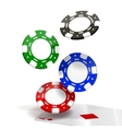 Falling Poker Chips vector image