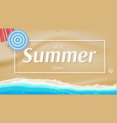 Summer background banner with seashore sun vector image
