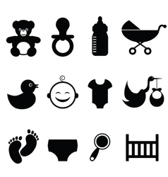 Baby icons vector image