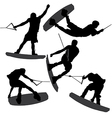 Wakeboarding Silhouette vector image