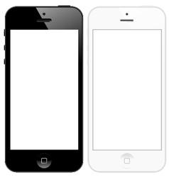 Smart phone five vector image