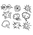 Cartoon explosions vector image
