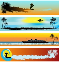 Tropical beach vector image