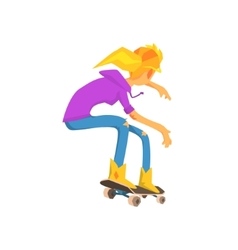 Female Skateboarder Image vector image