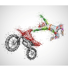 Abstract biker vector image
