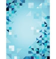 Blue abstract trendy background with triangles vector image