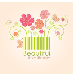 Beautiful nature style vector image