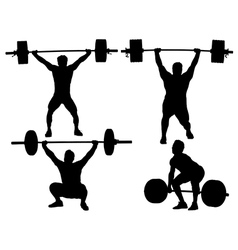 Weight Lifting Silhouette vector image