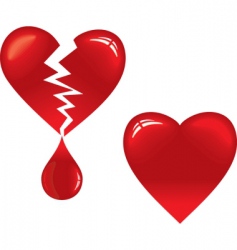 Broken heart vector image