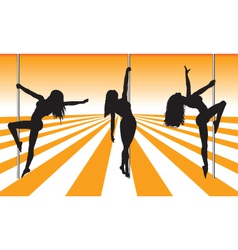 Pole dancers vector image