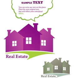 Three houses real estate vector image