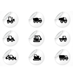 Stickers with icons vector image
