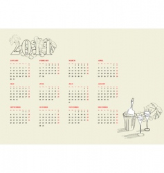 Template for calendar 2011 vector image