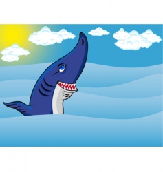 Shark in sea vector image