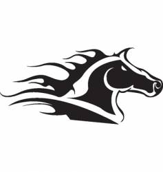 Tribal horse head vector image