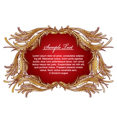 Vintage gold floral frame vector image