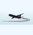 Airplane silhouette icon vector image