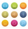 Circle multimedia icons vector image