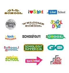 Label - School Icons vector image