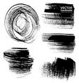 Abstract black brush strokes on white background vector image