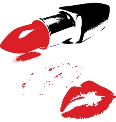 Red lipstick vector image
