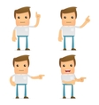 Set of funny cartoon casual man vector image