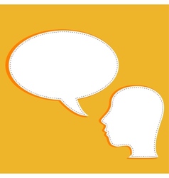 Talking head with speech bubble vector image