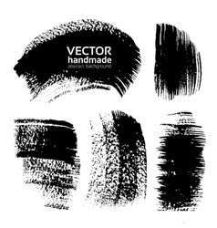 Abstract black brush strokes vector image