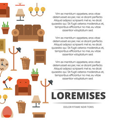 Furniture shop poster design - banner with flat Furniture shop poster design - banner with flat vector image