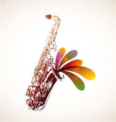 Colorful Sax vector image