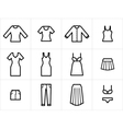 Clothing Icons Set 2 vector image