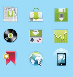 Typical smartphone apps icons vector image