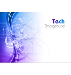 Background line wave light tech blue vector image