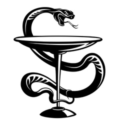 Medicine and pharmacy snake vector image