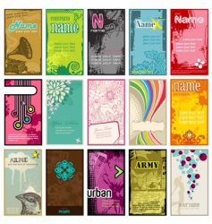 Vertical business cards vector image