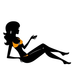 Bikini woman vector image